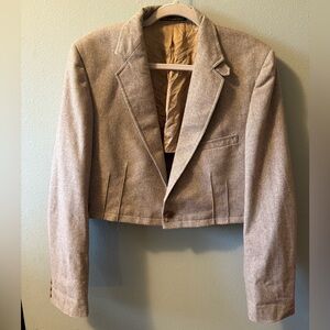 Custom Cropped Vintage Warren Swell Blazer- Women’s Tailored Jacket